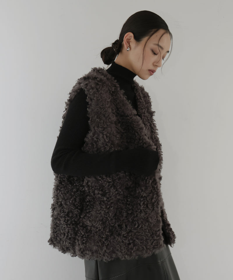 プードルフェイクファーベスト