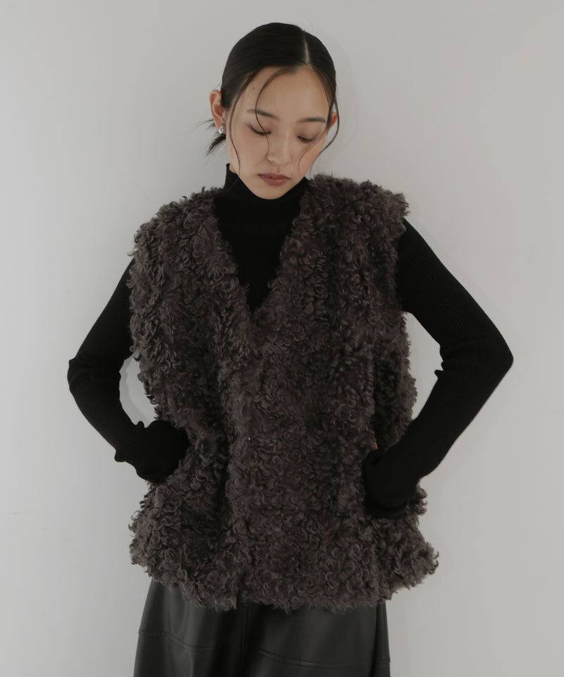プードルフェイクファーベスト