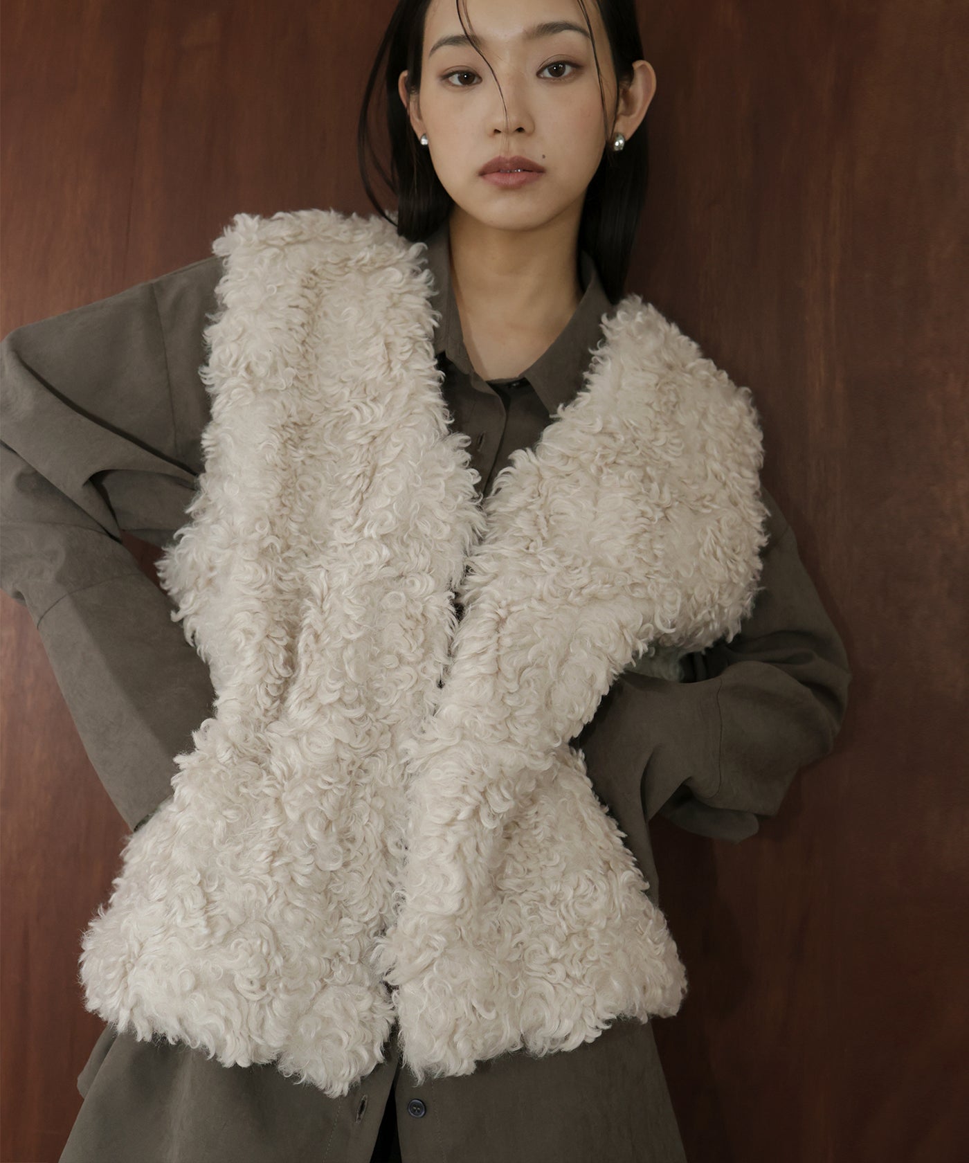 フェイクファーベスト ふわふわフェイクファーベスト（ベスト） | SHOO・LA・RUE/Cutie