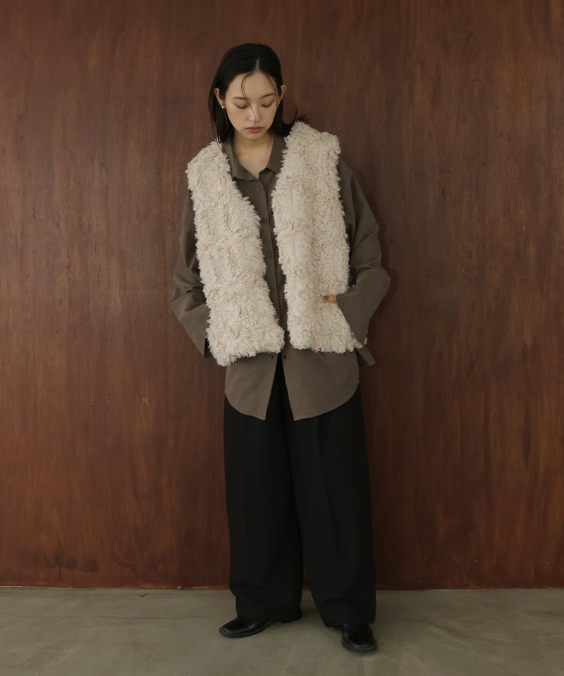 プードルフェイクファーベスト