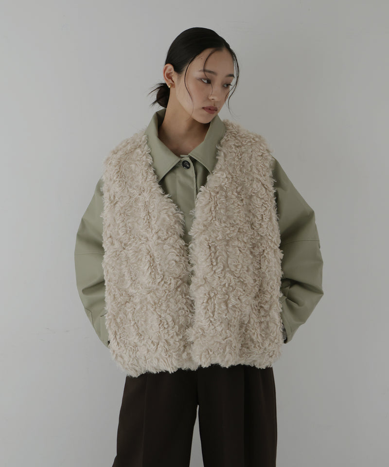 プードルフェイクファーベスト