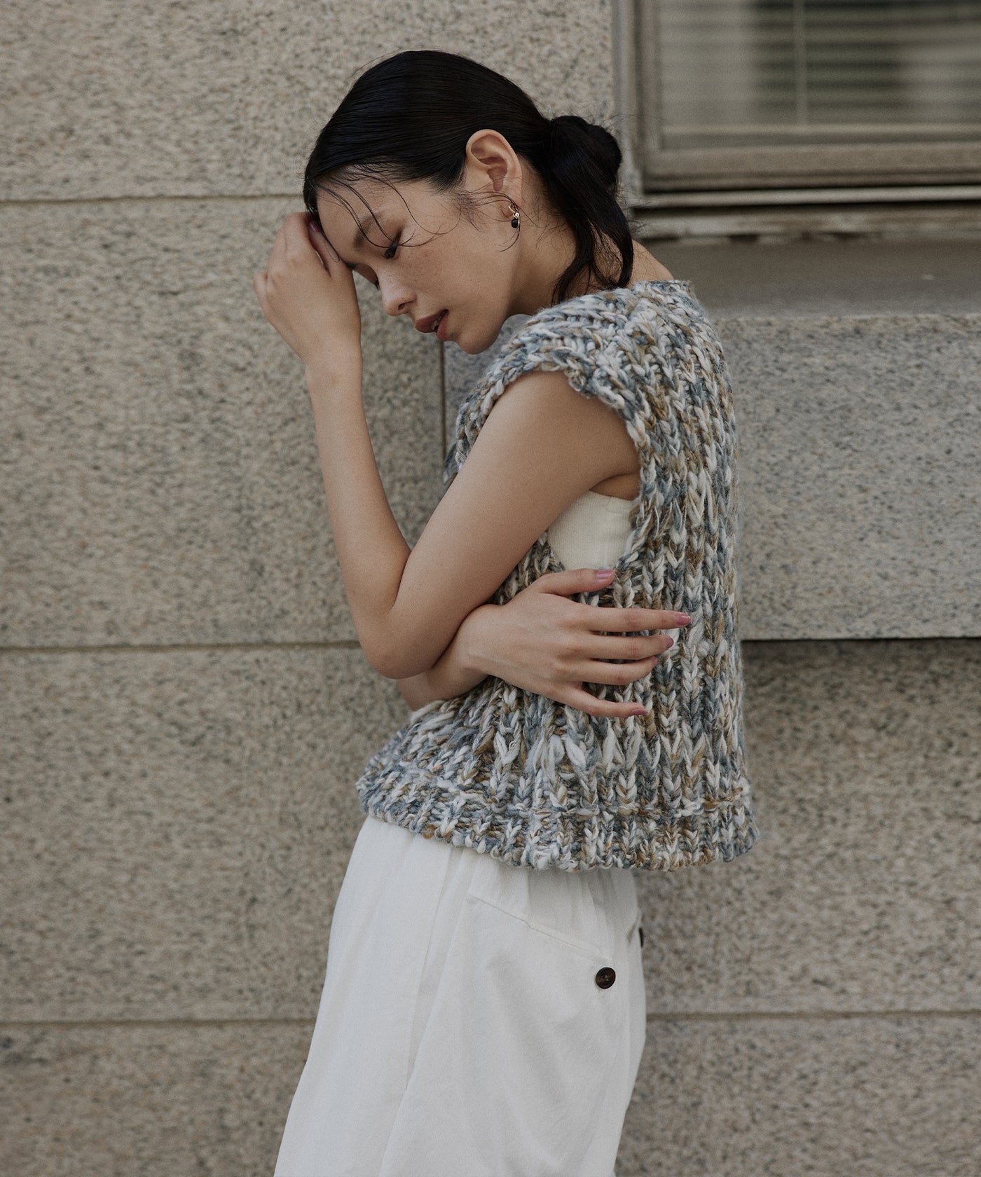 【Eaphi】front hole summer knit エフィ ニットベスト Eaphi】front hole summer knit エフィ ニットベスト Eaphi】front