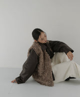 プードルフェイクファーベスト