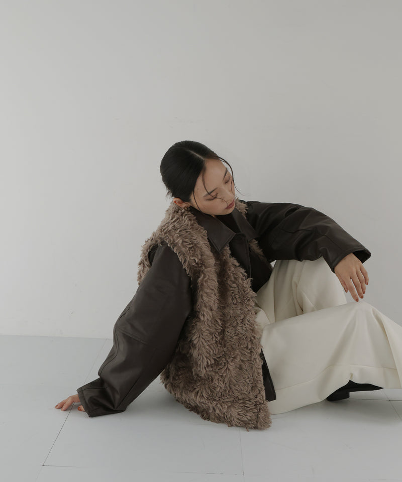 プードルフェイクファーベスト