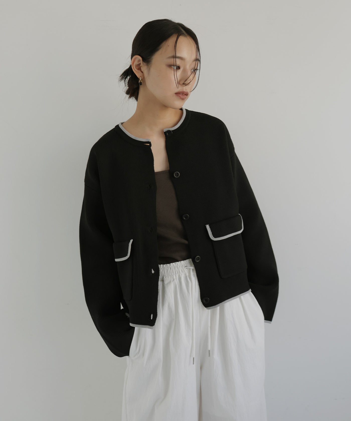 バイカラーニットカーディガン – hellam