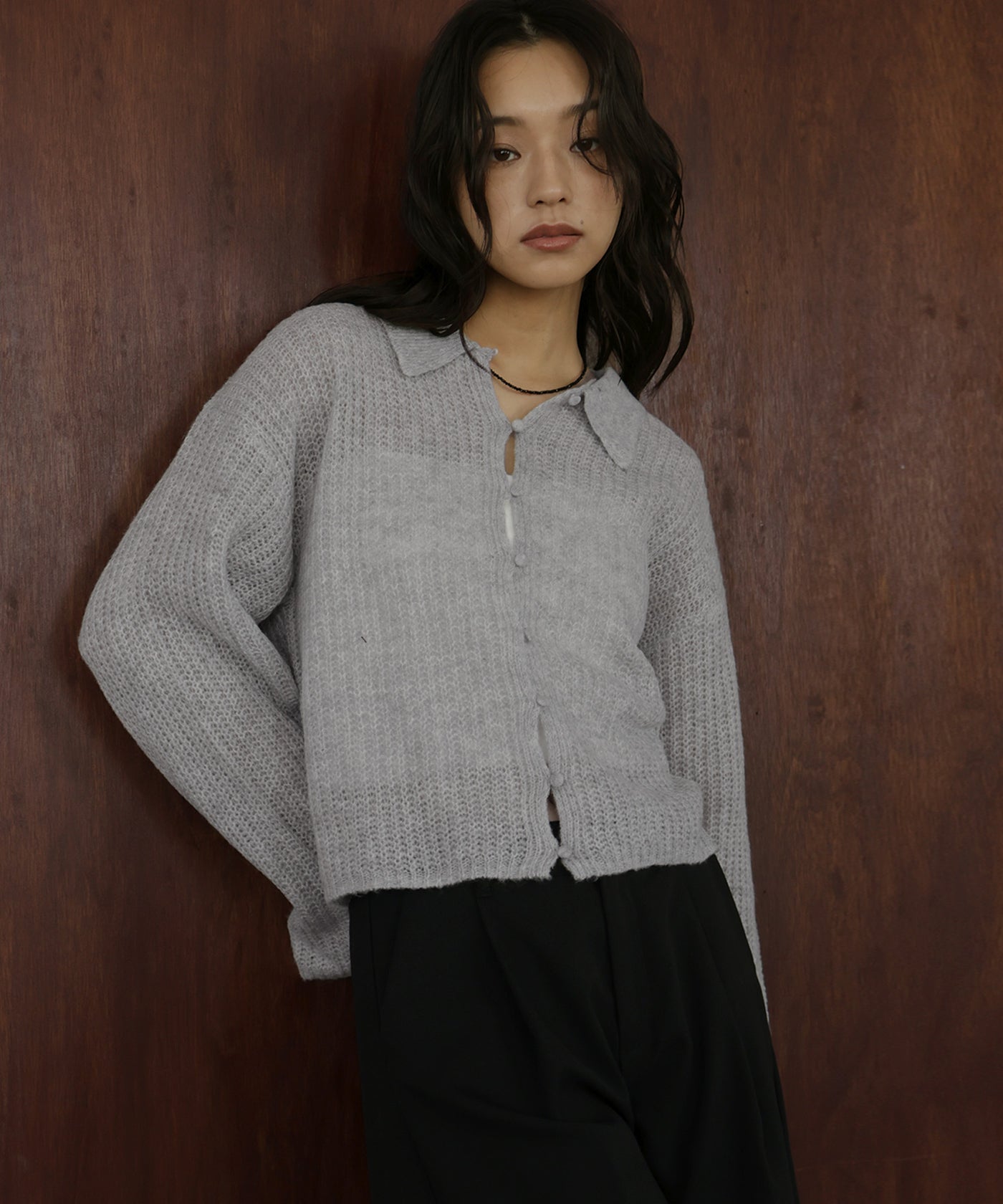 本日タイムSALE✨VONDEL（フォンデル）鍵編みポロニット 透かし編みポロニットプルオーバー – hellam