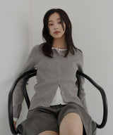 【1月上旬予約商品】レイヤード配色リブニットカーディガン