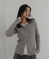 【1月上旬予約商品】レイヤード配色リブニットカーディガン