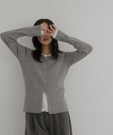 【1月上旬予約商品】レイヤード配色リブニットカーディガン