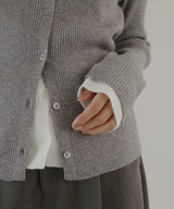 【1月上旬予約商品】レイヤード配色リブニットカーディガン