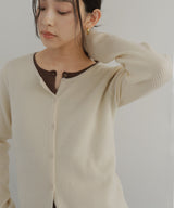 【1月上旬予約商品】レイヤード配色リブニットカーディガン