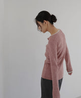 【1月上旬予約商品】レイヤード配色リブニットカーディガン