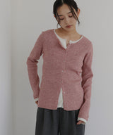 【1月上旬予約商品】レイヤード配色リブニットカーディガン