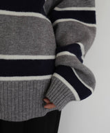 ボーダーラガーニットポロ