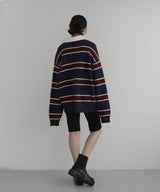 ボーダーラガーニットポロ