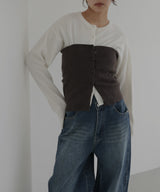 【12月下旬予約商品】ビスチェセットニットカーデ