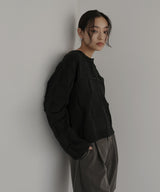 【一部予約商品】パネル切り替えニットカーディガン