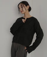 【一部予約商品】パネル切り替えニットカーディガン