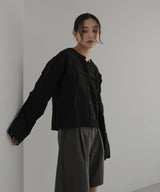 【一部予約商品】パネル切り替えニットカーディガン