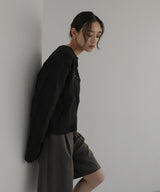 【一部予約商品】パネル切り替えニットカーディガン