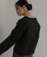 【一部予約商品】パネル切り替えニットカーディガン