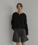 【一部予約商品】パネル切り替えニットカーディガン