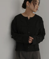 【一部予約商品】パネル切り替えニットカーディガン