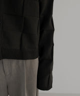 【一部予約商品】パネル切り替えニットカーディガン