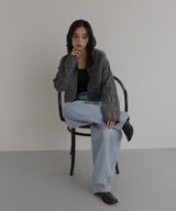 【一部予約商品】パネル切り替えニットカーディガン