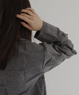 【一部予約商品】パネル切り替えニットカーディガン