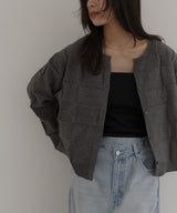 【一部予約商品】パネル切り替えニットカーディガン