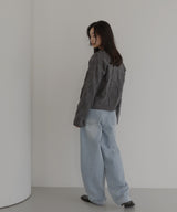 【一部予約商品】パネル切り替えニットカーディガン