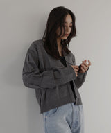 【一部予約商品】パネル切り替えニットカーディガン