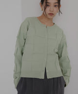 【一部予約商品】パネル切り替えニットカーディガン