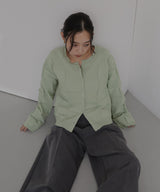 【一部予約商品】パネル切り替えニットカーディガン