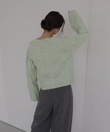 【一部予約商品】パネル切り替えニットカーディガン