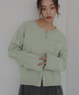 【一部予約商品】パネル切り替えニットカーディガン