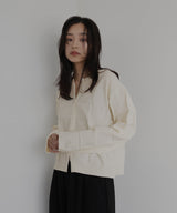 【一部予約商品】パネル切り替えニットカーディガン