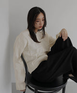 【一部予約商品】パネル切り替えニットカーディガン