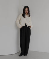 【一部予約商品】パネル切り替えニットカーディガン