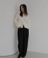 【一部予約商品】パネル切り替えニットカーディガン