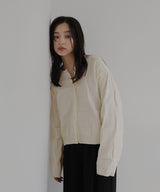 【一部予約商品】パネル切り替えニットカーディガン