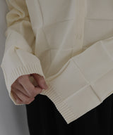 【一部予約商品】パネル切り替えニットカーディガン