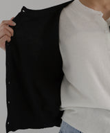 レイヤードバイカラーカーディガン