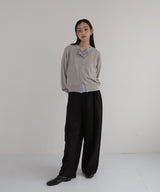 レイヤードバイカラーカーディガン