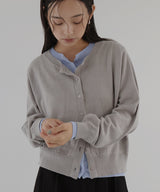 レイヤードバイカラーカーディガン