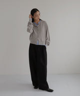 レイヤードバイカラーカーディガン