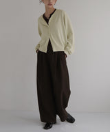 レイヤードバイカラーカーディガン