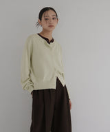 レイヤードバイカラーカーディガン