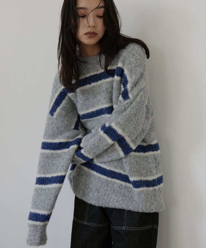 ブークレボーダーニットプルオーバー